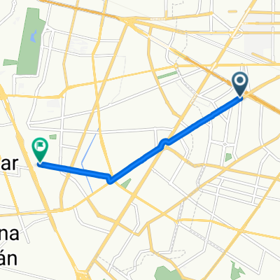 De Calzada Lázaro Cárdenas a Calle Volcán Vesubio