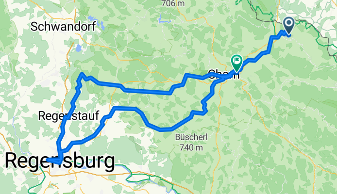 Domazlice-Rezno a zpet (mapa z Furtu)