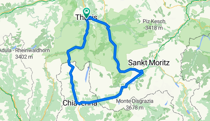 Julierpass - Malojapass - Chiavenna - Splügenpass
