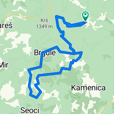 Oćevija - Zubeta - Brgule - Karići - Ravne - Oćevija 
