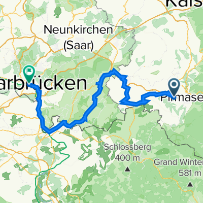 Gersbach - Hornbach - Blieskastel - Sarreguemines - Saarbrücken