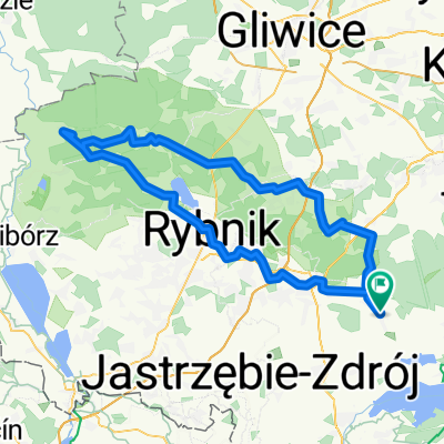 Kryry -Rybnik-Kuźnia Raciborska-Rudy-Czerwionka Leszczyny-Kryry