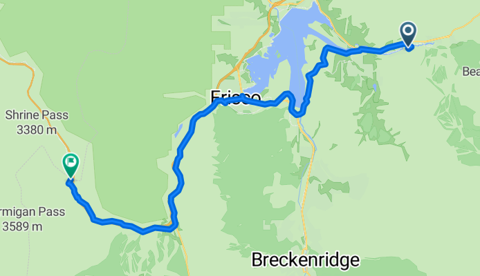 Keystone to the top of Vail pass