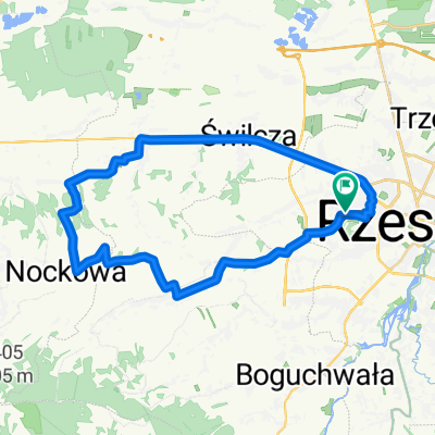 Rzeszów - Zgłobień - Dąbrowa i krajówką z Trzciany