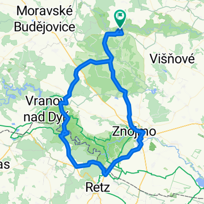 Biskupice-Lesná-Hardegg-Znojmo-Biskupice