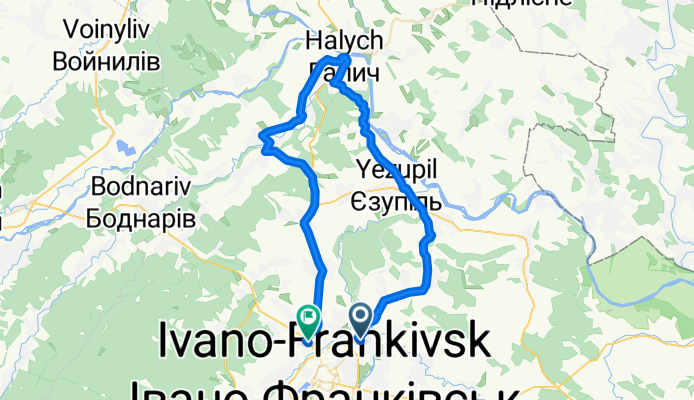  ІФ - Узин - Козина - Галич - Вікторів - Ямниця - ІФ