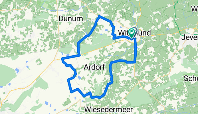 Wittmund - Uthörn - Müggenkrug - Collrunge - Middels - Burhafe - Wittmund