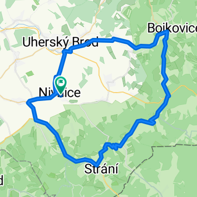Vysoký vrch přes Bojkovice a Slavkov z Nivnice