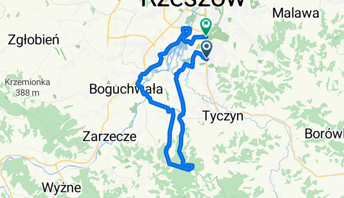 Zalesie- Przylasek- Boguchwała- Lisia góra