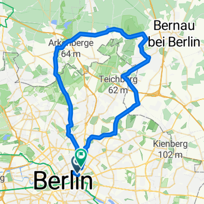Heimumweg über Schildow, Mühlenbeck, Bernau, Zepernick, Buch, Lindenberg, W'see