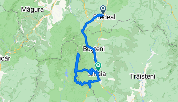 Traseu Trei Brazi-DN73-Cabana Diham-Gura Diham-Busteni-Sinaia(cu tren)-Cota 1400-Platou Bucegi-Babele eventual Omu si retur pe drumul celalalt care ajunge in Si