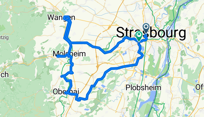Elsässische Weinroute aus Strasbourg kommend