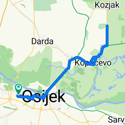 Osijek-Kopačevo-Kormoran-Kopačevo-Osijek