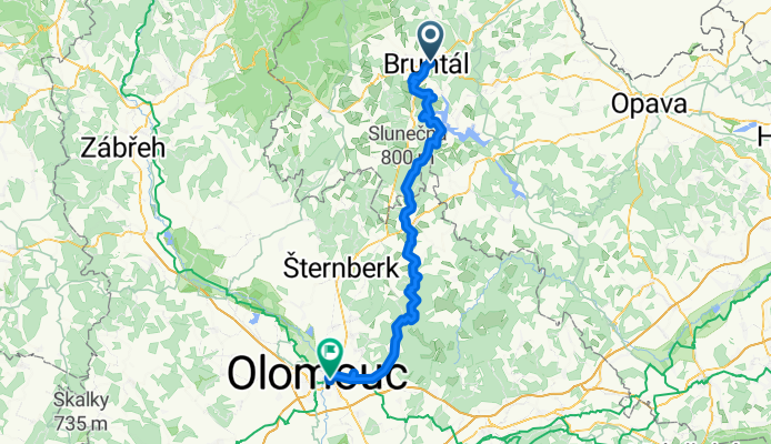 Bruntál - Olomouc