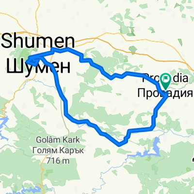 Провадия - Арковна - Кълново - Шумен - (2обик. на платото) - Шумен - Мадара - Равна - Провадия