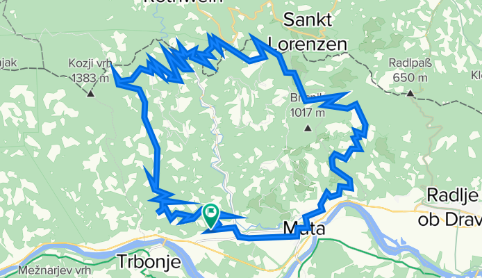 Gortina-Napečnik-Pernice-Mlake-Nehnik-Bistriški Jarek-Rothwein-Sv.Jernej-Odernik-Sv.Trije Kralji- Muta-Gortina