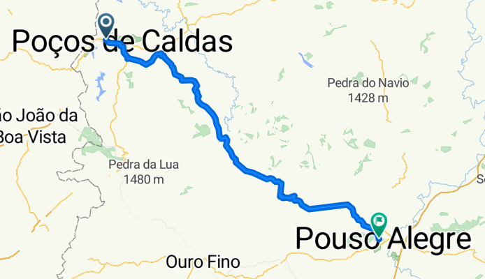 Poços de Caldas MG a Pouso Alegre MG