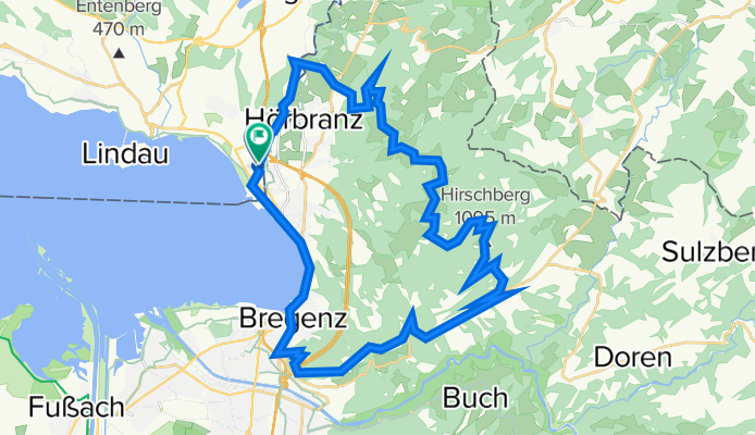 Route 2: Bregenz, Fluh, Langen, Hirschberg, Jungholz Fesslerhof, Andreute