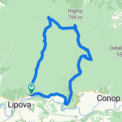 Lipova - Casoaia - vf. Highis - Milova - Lipova