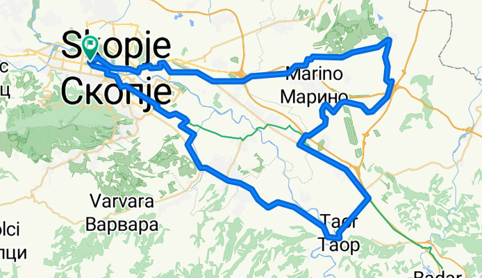 (road SK) Skopje-Ajvatovci-Miladinovci-Rzanicino-Oresani-Skopje