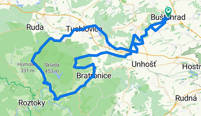 Bustehrad - Zilina - Pisky - Srby - Bustehrad