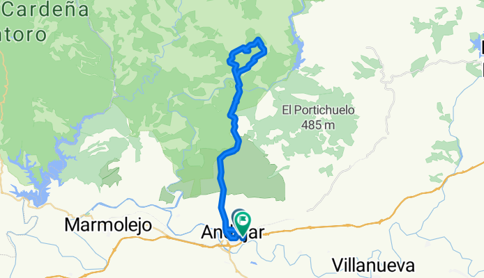 Subida desde Andujar al santuario de la Virgen de la Cabeza