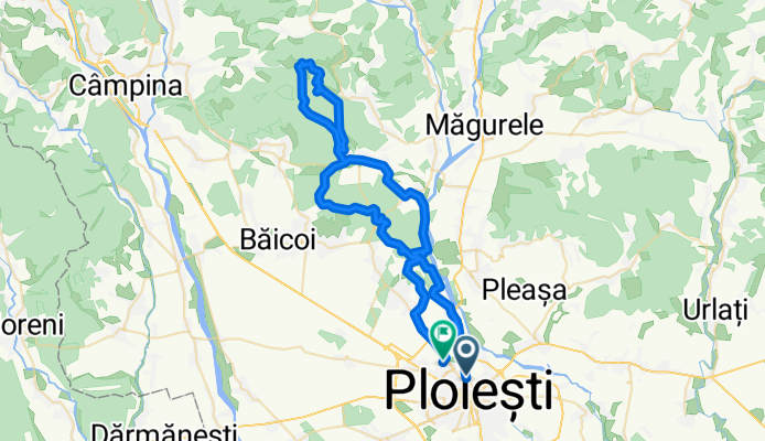 Ploiesti, Blejoi, padure Cocosesti, Plopeni, padure Tintea, Cocorastii Misli, spre Bustenari, Cocorastii Mislii, Plopeni Sat, padure Paulesti, Cocosesti, Ploies