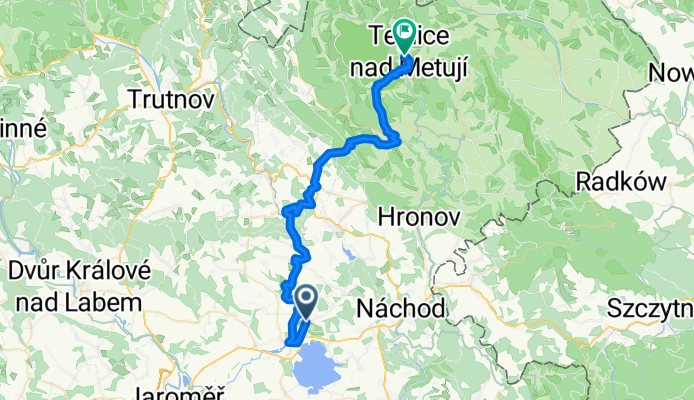 Zlič - Česká Skalice - Babičino údolí - Teplice nad Metují