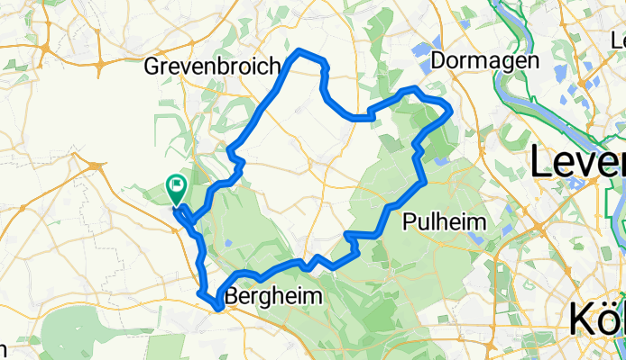 Bedburg - Allrath -Ramrath - Dormagen - Büsdorf - Desdorf - Bedburg