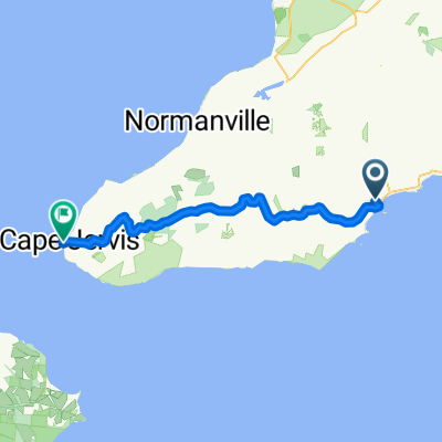 Victor Harbour to Cape Jervis return (map is one way only)