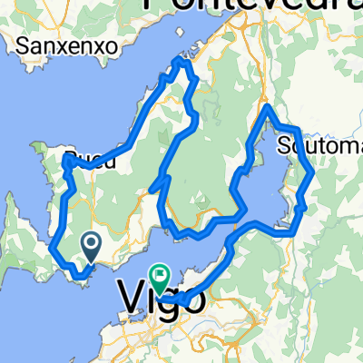 Cangas-Vigo con subida Marín-Moaña