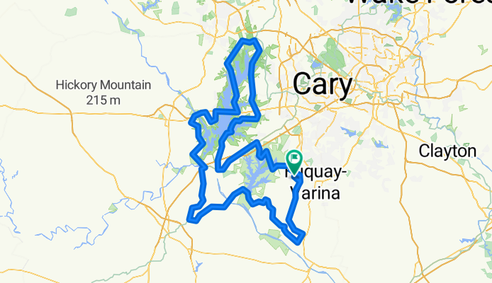 125 Mile Shearon Harris &amp; Jordan Lake Route