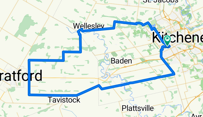 Kitchener to Stratford 100km