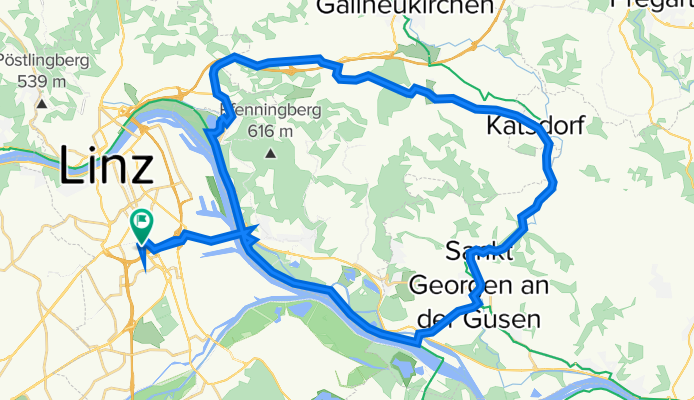Linz - St. Georgen - Katsdorf - Treffling - Linz