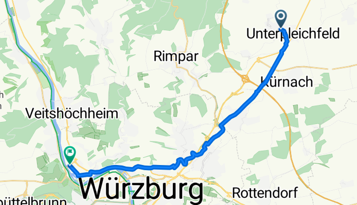 Unterpleichfeld-Zell-Winterroute