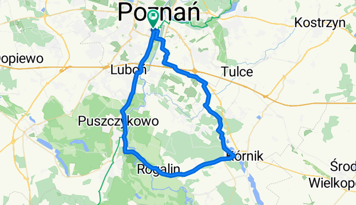 Pętla szosowa przez Kórnik, Rogalin i Puszczykówko