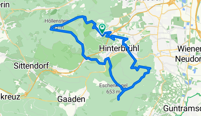 Gießhübl - Anninger - Wassergspreng - Gießhübl