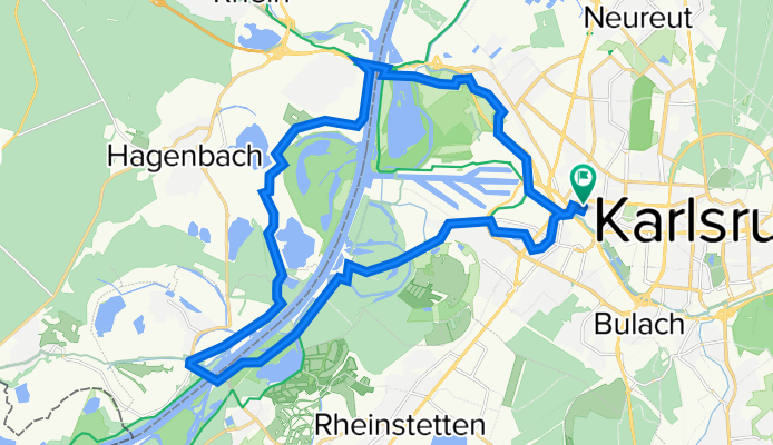 Viel Wasser im Westen von Karlsruhe