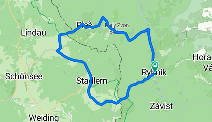 Rybník-okruh I přes D Schwarzach-Fridrichshäng
