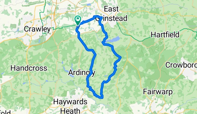 Longer horsted keynes route (23m)