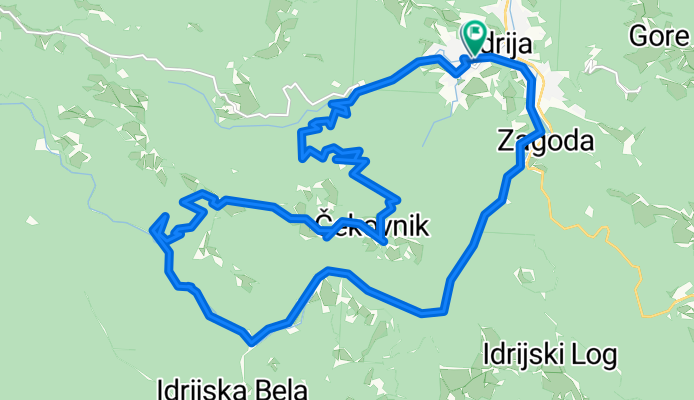 Idrija - Hleviše(Slanice) - Čekovnik-Bela - Idrija