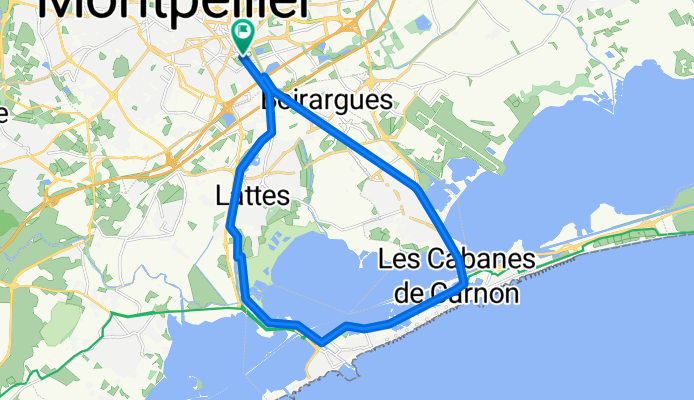Montpellier - Palavas - Carnon - Montpellier