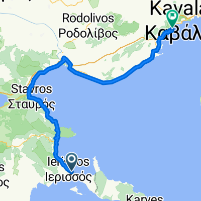 9 von Lerissos nach Kavala Camping Batis Beach (Toska)