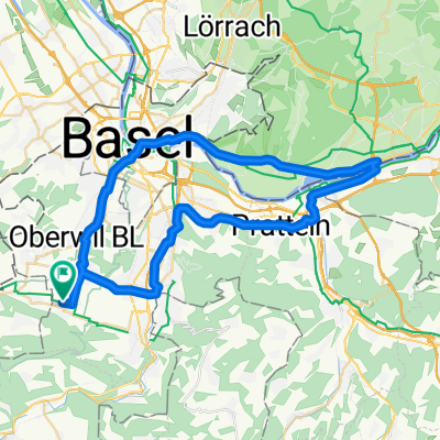 Ettingen - Pratteln - Rheinfelden - Grenzach - Basel - Ettingen