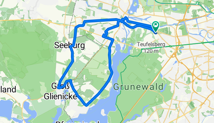 36 Km Spandau - GroĂź Glienicke - Kladow - Gatow - Spandau