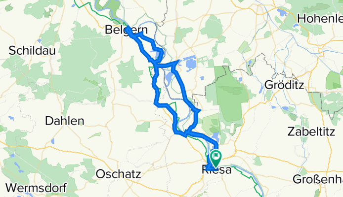 Elberadweg Riesa-Belgern-Riesa 15.04.13