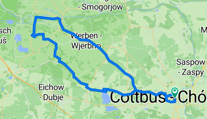 Cottbus-Ruben-Burg-Naundorf-Milkersdorf-Cottbus
