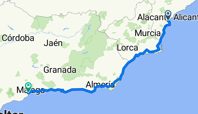 Alicante Airport-&gt;Malaga Airport