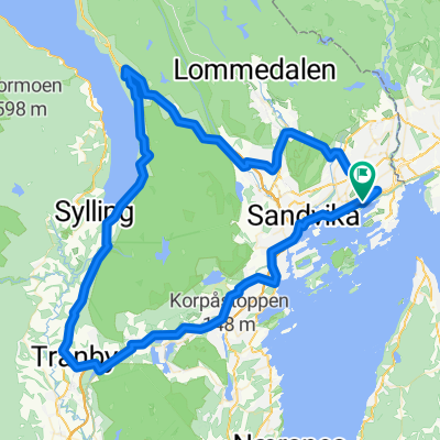 Høvik - Asker - Lier - Sylling - Sollihøgda - Kolsås - Høvik
