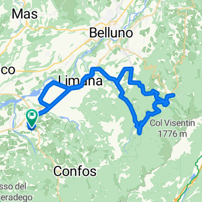 Trichiana-Visome-Piandelmonte-Ronce-Piazzale Nevegal e ritorno